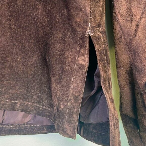 MiddleBrook Park Brown Leather Woman Med Blazer Jacket BoHo Heritage Outdoor - Picture 7 of 8